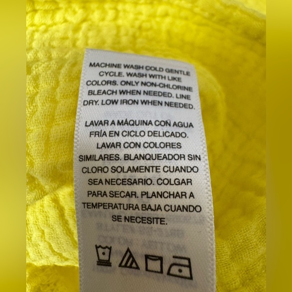 Scoop Vibrant yellow Tie Front Relaxed Blouse size large - Picture 8 of 8